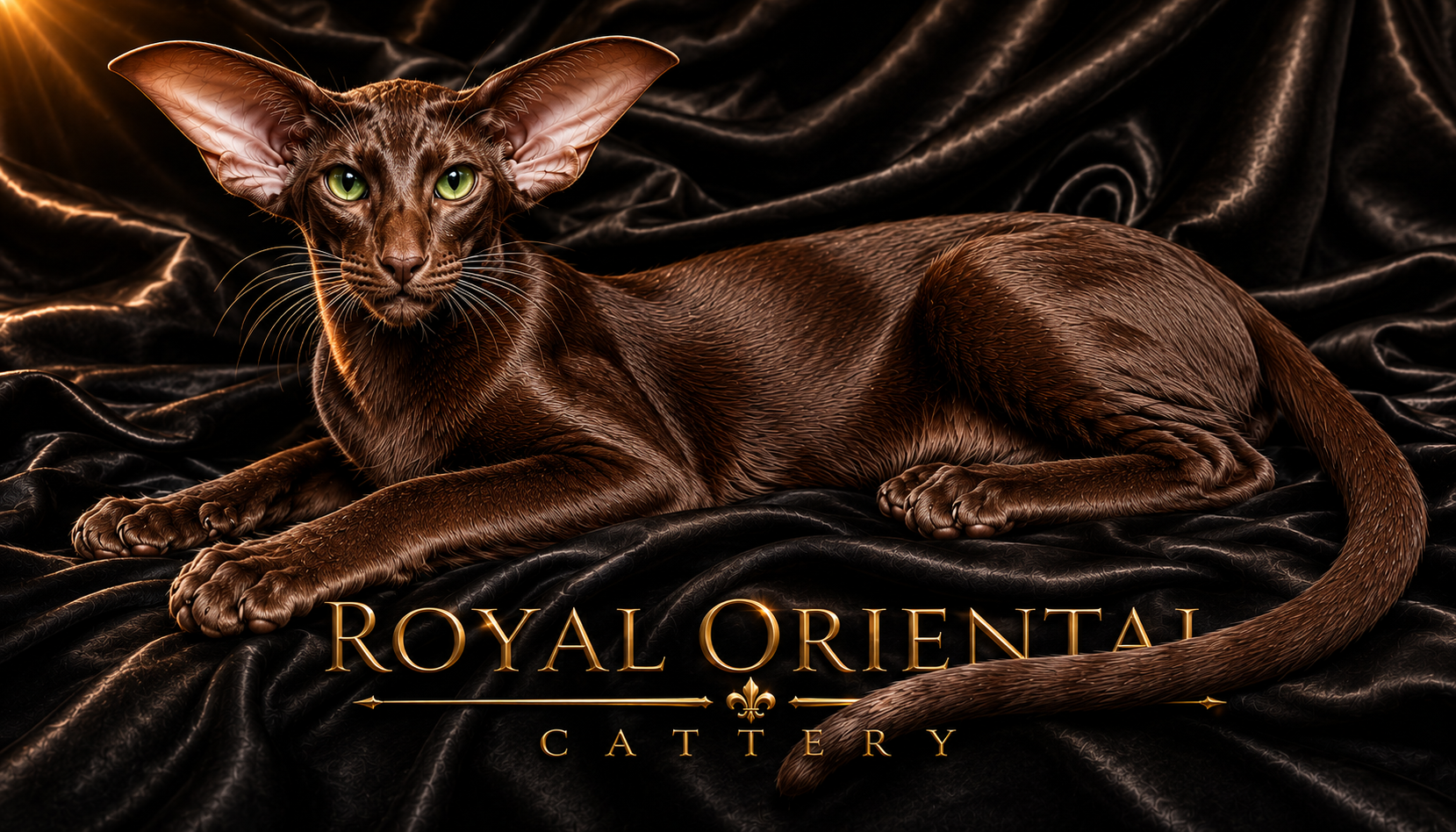 Chocolate Oriental Shorthair kitten — Royal Oriental Cattery, TICA registered, Westminster MD